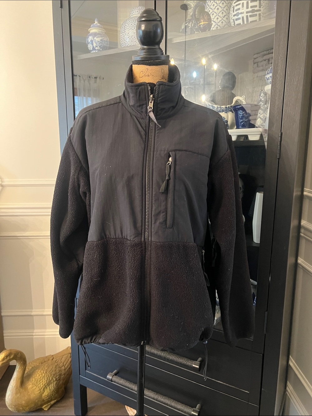 The North Face Black Lightweight Fleece Shirt Jacket